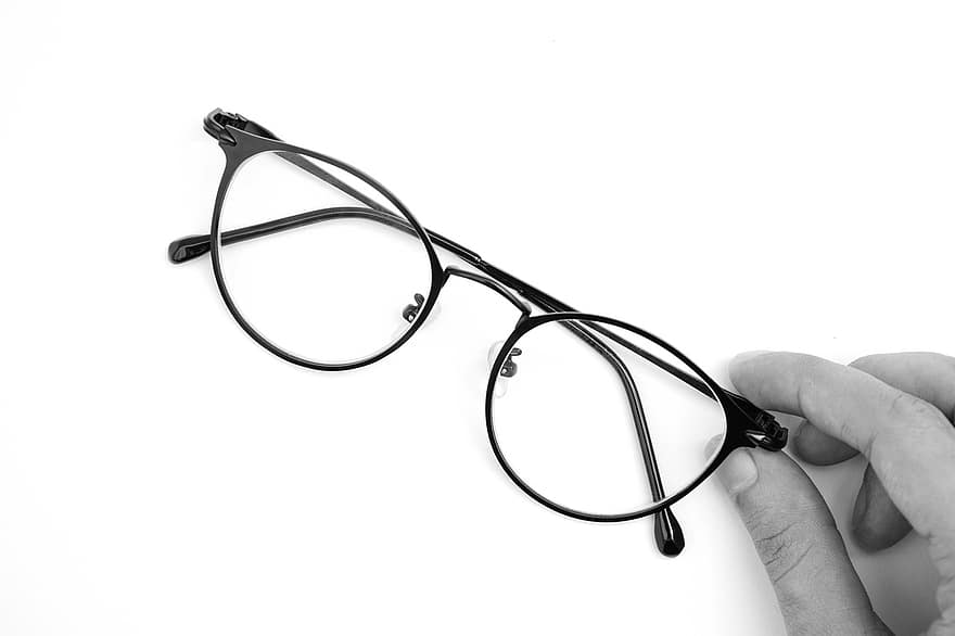 brýle, cílů, dívej se, sklenka, průhledný, starý, antický, číst