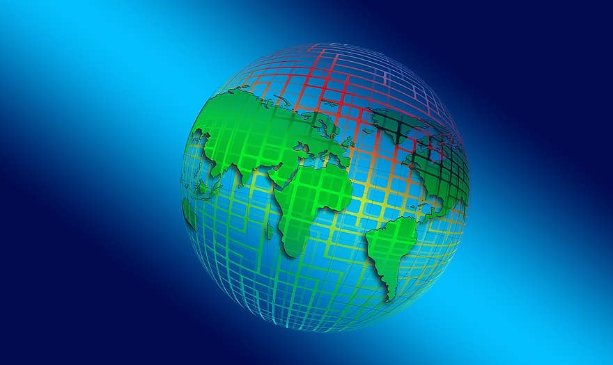 Ball, Globe, Earth, World, Round, Web, Grid, Colorful, Course