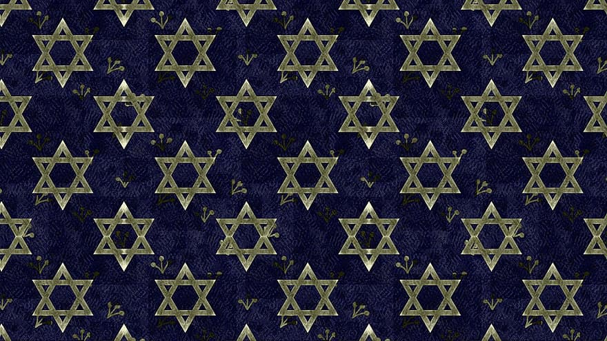 Davidova hvězda, vzor, tapeta na zeď, bezešvý, magen david, židovský, judaismus, Židovské symboly, Koncept judaismu, náboženství, modrý