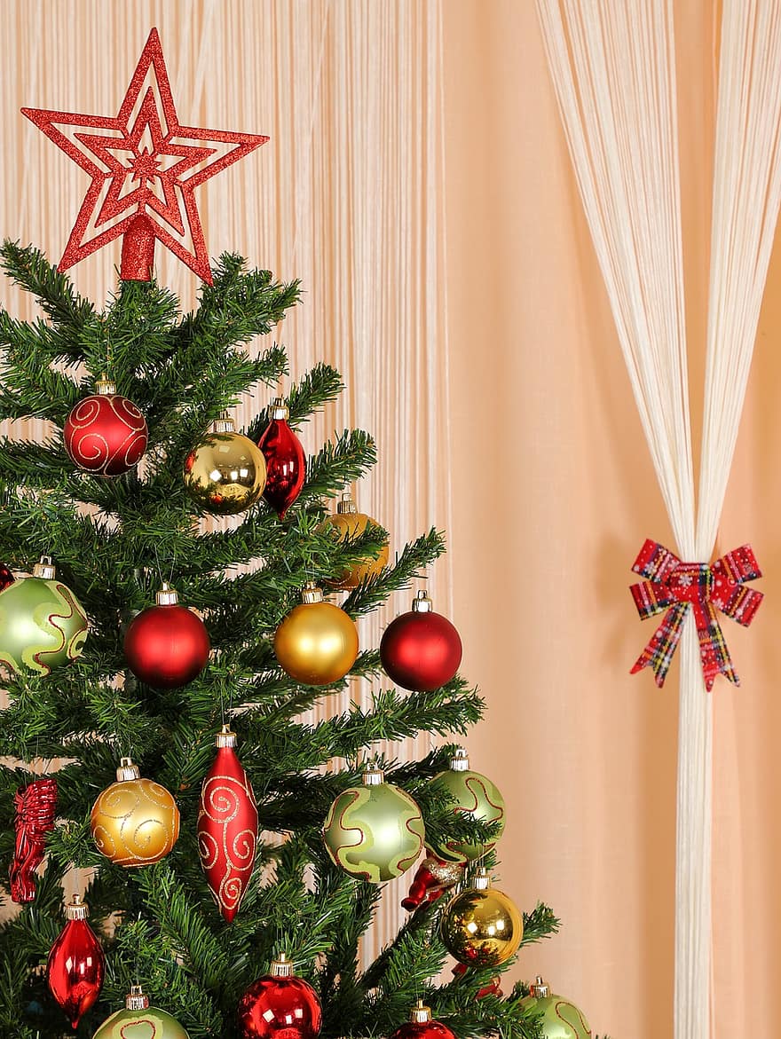Weihnachten, Weihnachtsbaum, Urlaub, Jahreszeit, Thema, Dekoration, Feier, Baum, Hintergründe, Weihnachtsverzierung, Geschenk