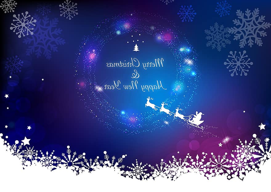 Background, Celebration, Christmas, Christmas Background, December, Deer, Festive, Flight, Glitter, Glow, Happy New Year