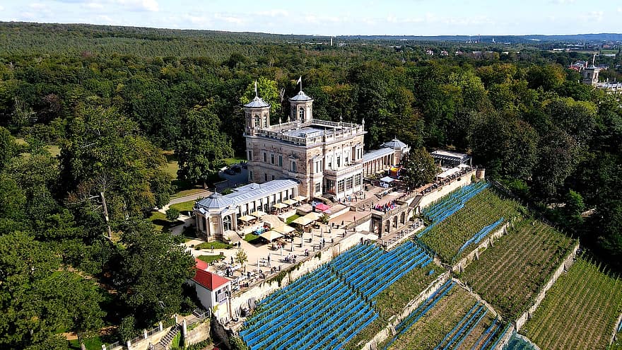 Lingner Palace, Palace, Landscape, Castle, Landmark, Historic, Historical, Tourist Attraction, Trees, Lingnerschloss, Dresden