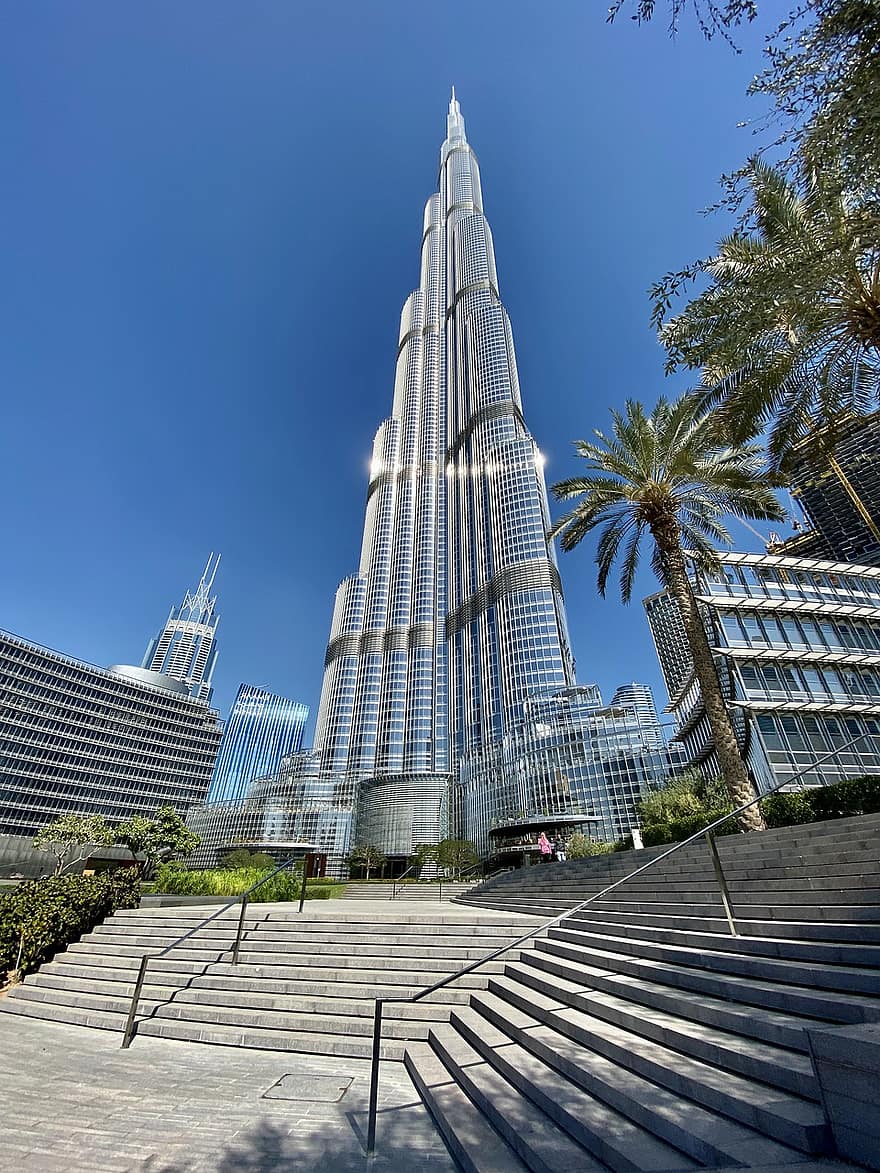 Burj Khalifa, Dubai, Wolkenkratzer, Stadt, Reise