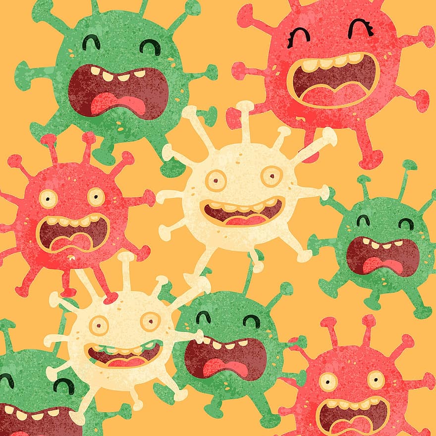 ιός, βακτήρια, στέμμα, ιατρικός, μόλυνση, κορωνοϊός, υγεία, Τέρας, τα μικρόβια, νόσος, μικρόβιο