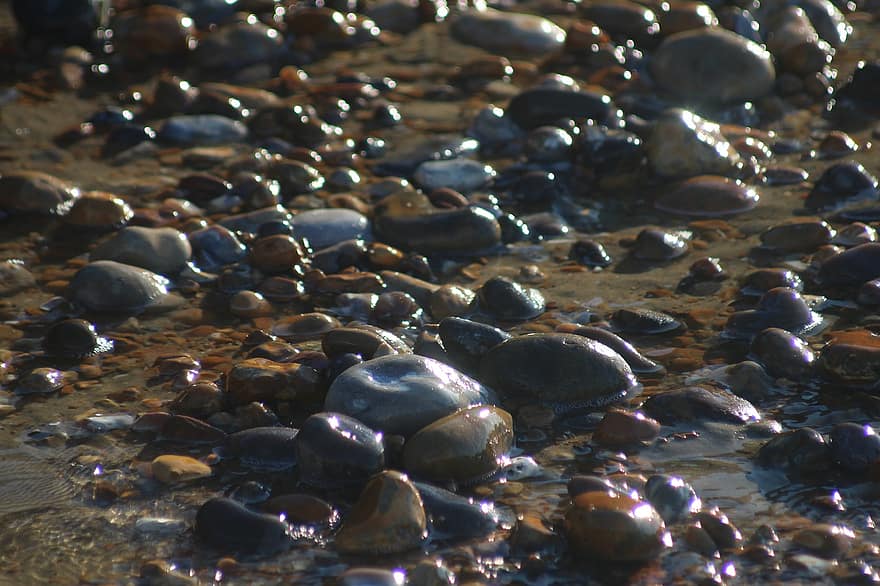 Pebbles, Coast, Sea, Nature, Shore, Stones, Ocean, Water