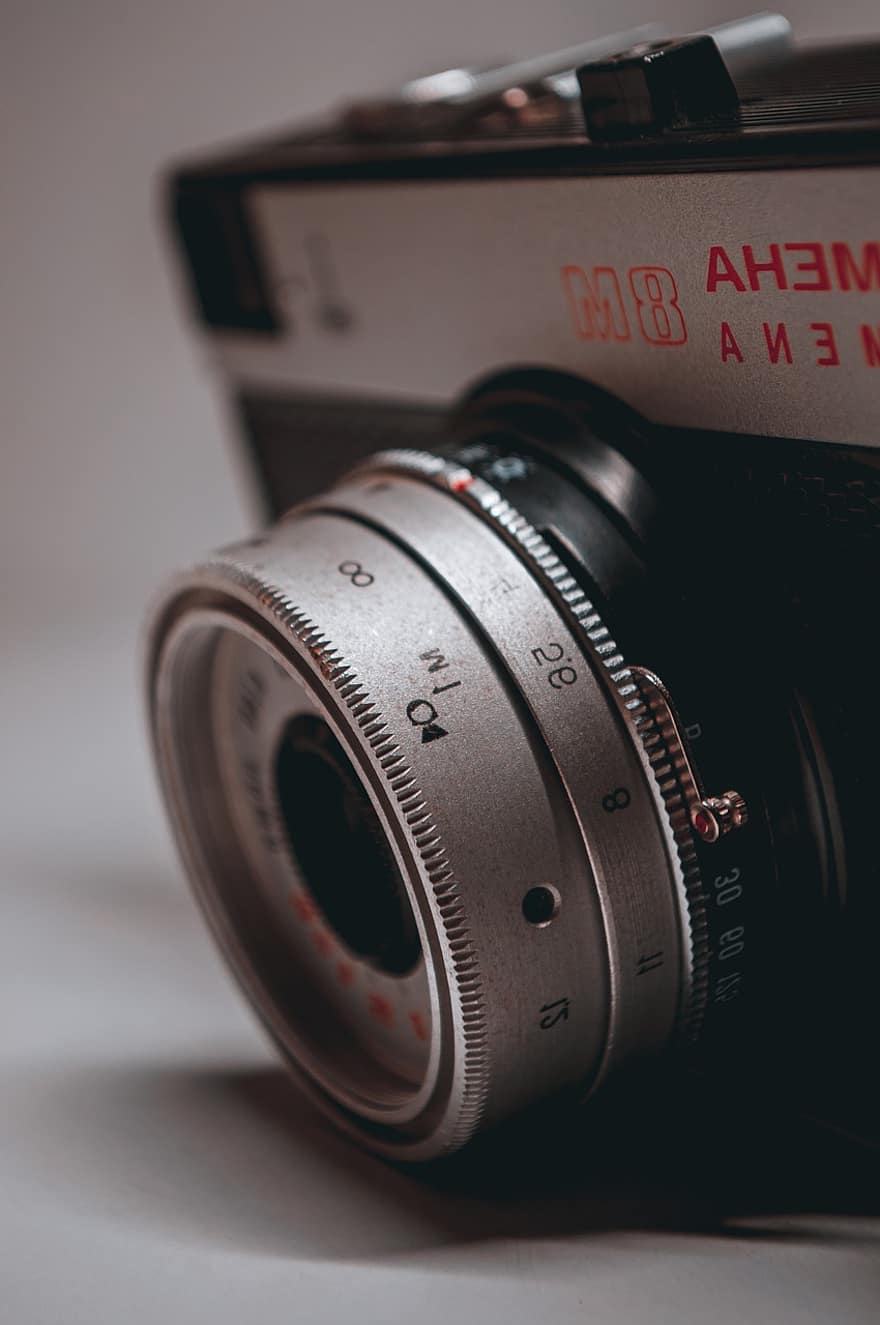 Camera, Vintage, Film, Lens, Photographic Equipment, Photo, optical instrument, close-up, equipment, single object, technology