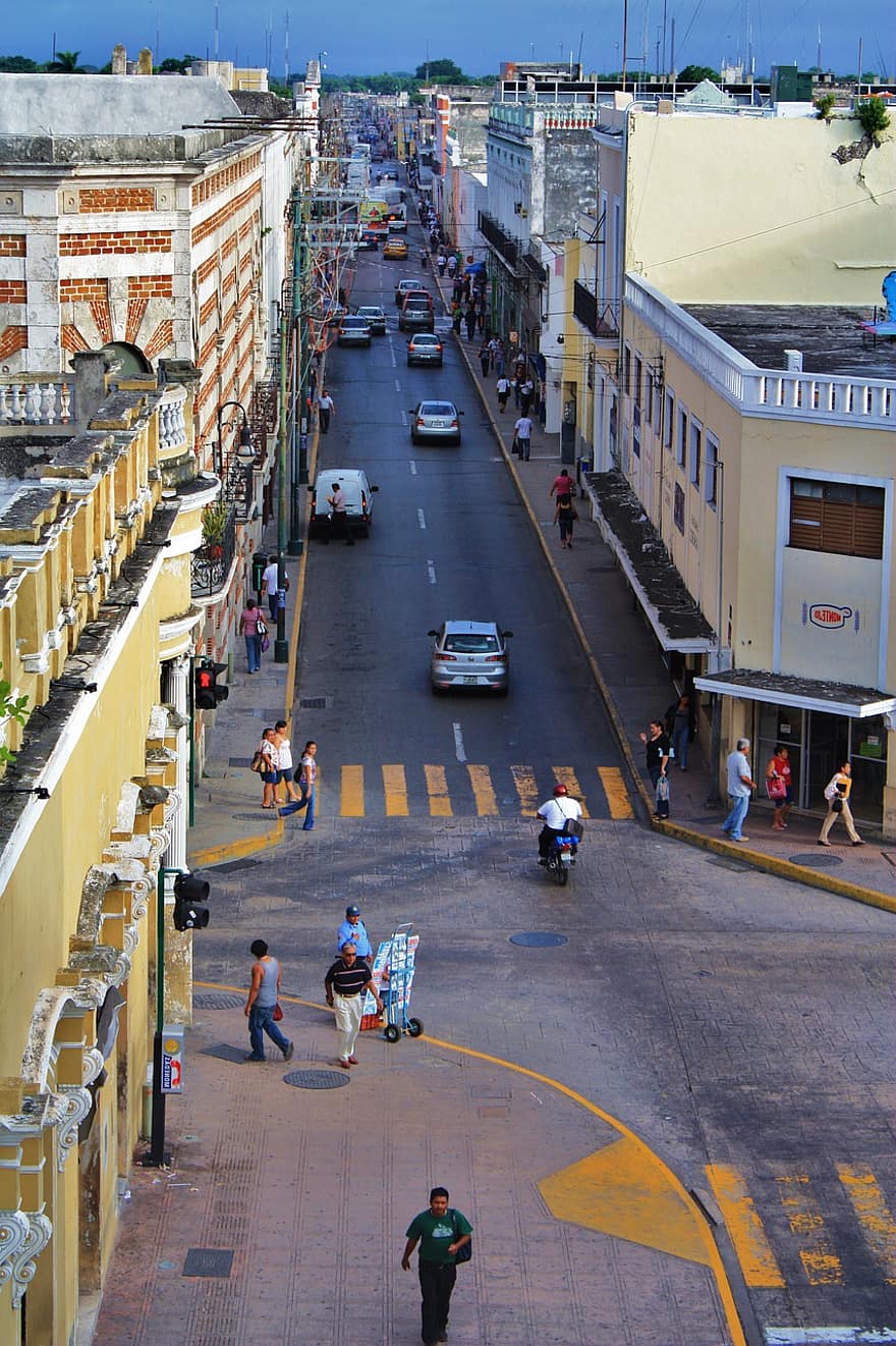 улица, Мексико, градски живот, град, градски, в центъра