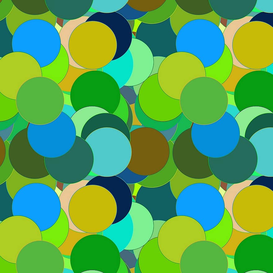 grøn, aqua, krikand, abstrakt, cirkler