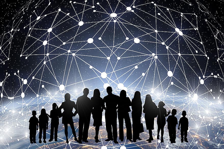mạng lưới, cá nhân, nhóm, nhóm người, Trẻ em người lớn, xã hội, Nhân loại, cùng với nhau, web, cộng đồng, kết nối