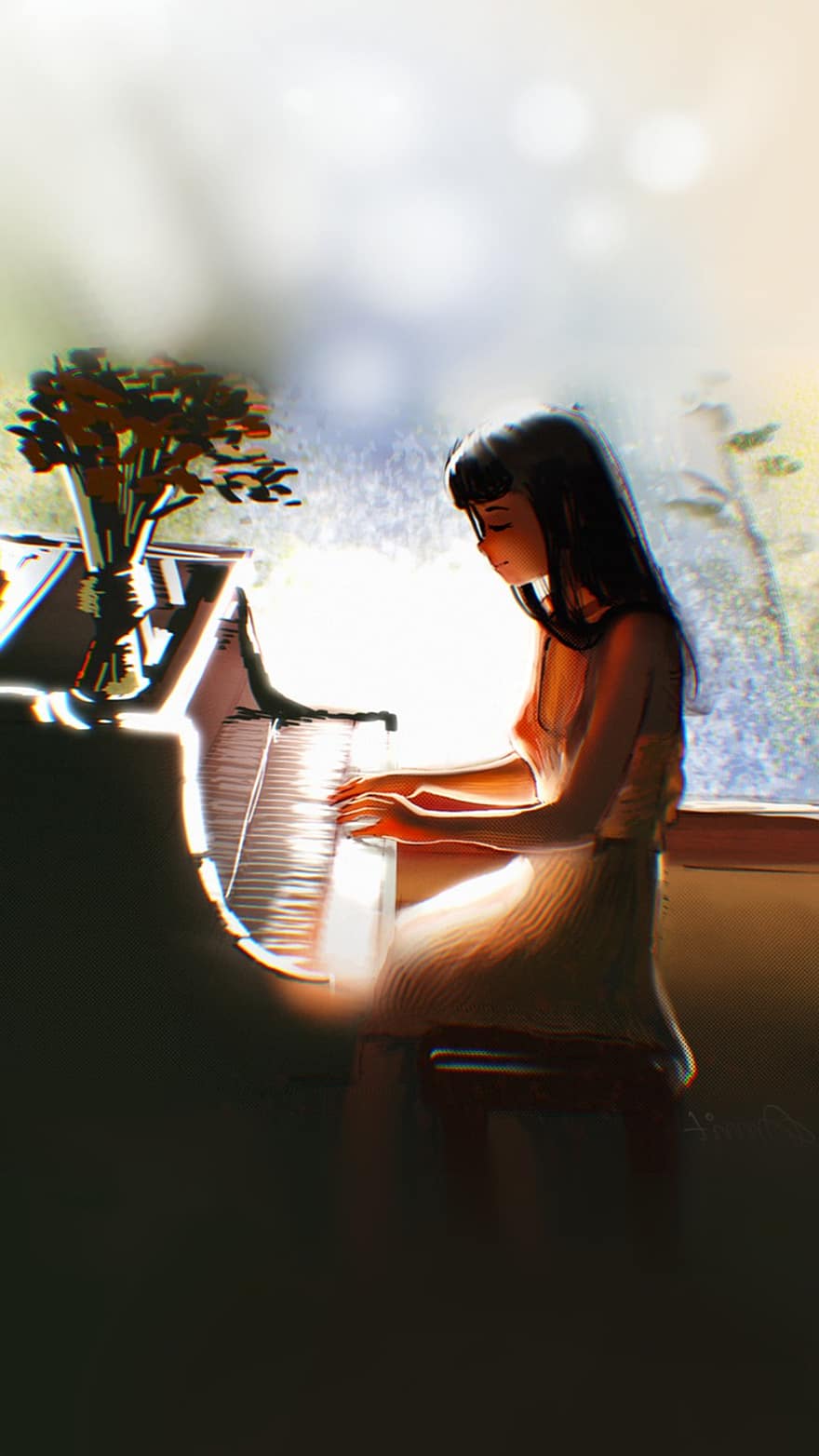 pianisti, piano, nainen, muusikko, taide, musiikki, musiikki-instrumentti