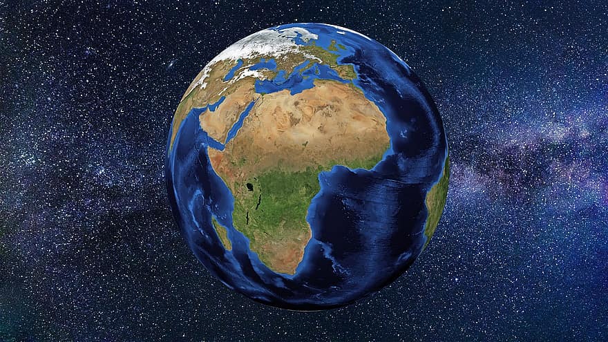 pasaulē, zemes, planētas, zemeslode, zils, jomā, okeāns, Āfrika, zilā pasaulē