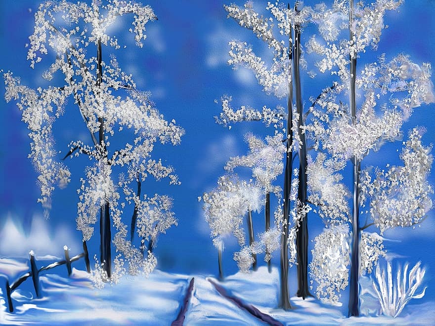 겨울, 냉랭한, 눈이 내리는, 겨울 마술, 겨울 꿈, 겨울 기분, 겨울 숲, 겨울 이미지, 눈이 내렸다, 눈 차선, 대기