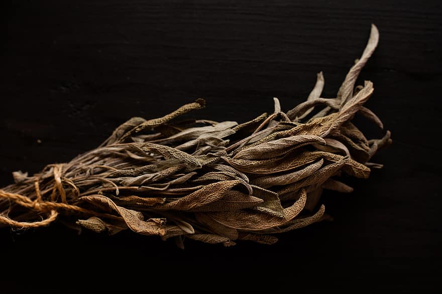 tè, le foglie, secco, pianta, fascio, foglie di tè, tè verde, fogliame, buio, avvicinamento