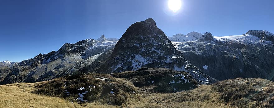 Piz Ault를 향하여, 고산 경로, 알프스 산맥, 산책, 하늘, 상판, 소풍, 하이킹, 산들, 자연, 구름