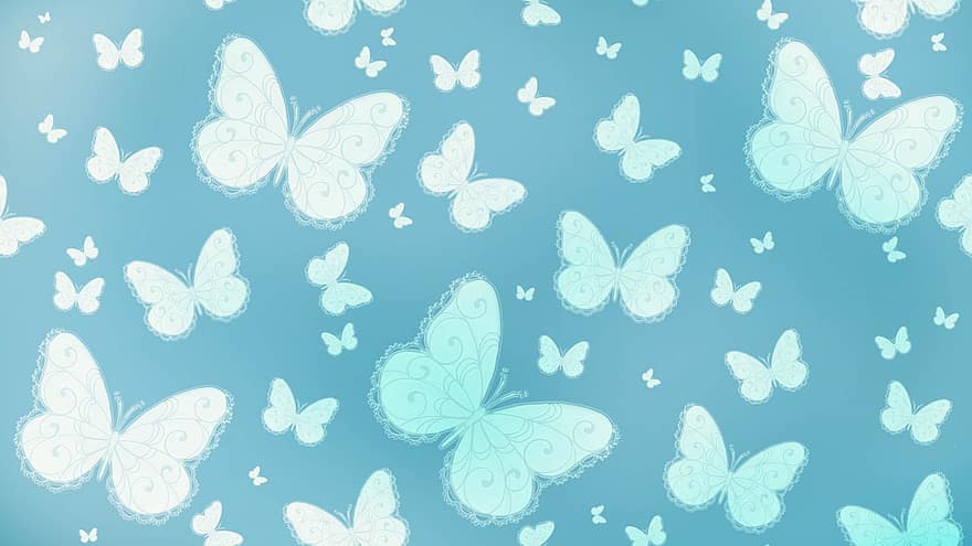 Butterflies, Insect, Blue, Wildlife, Wallpaper, Background, Flying, Dream, Scrapbook, Scrapbooking, Card