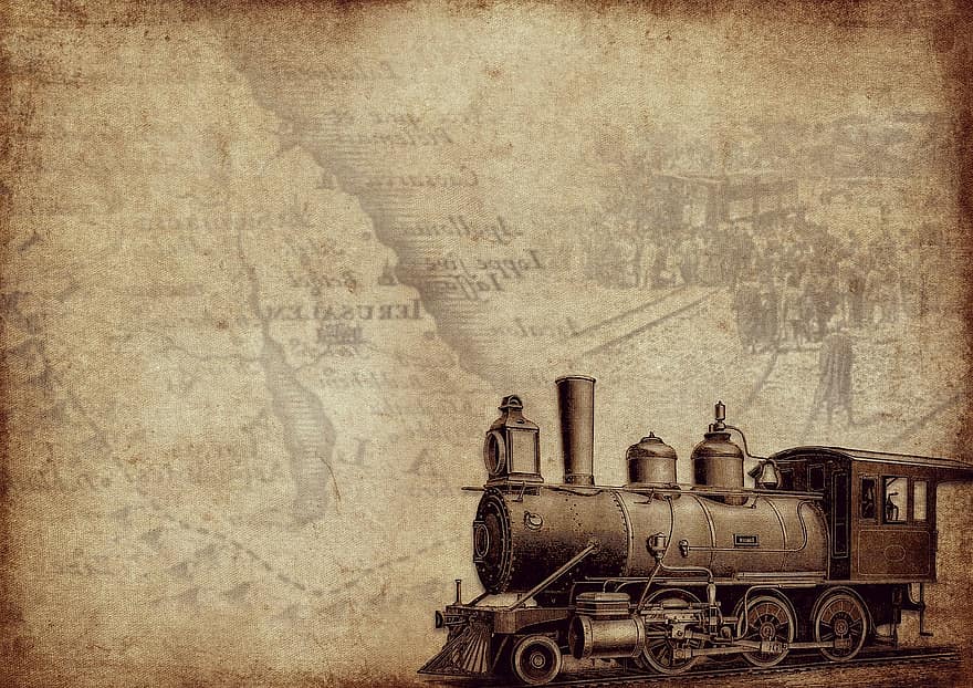 vintage, locomotora, mogul, steampunk, ferrocarril, històricament, història, ferrocarril de via estreta, 1892, Jaffa-jerusalem, vell