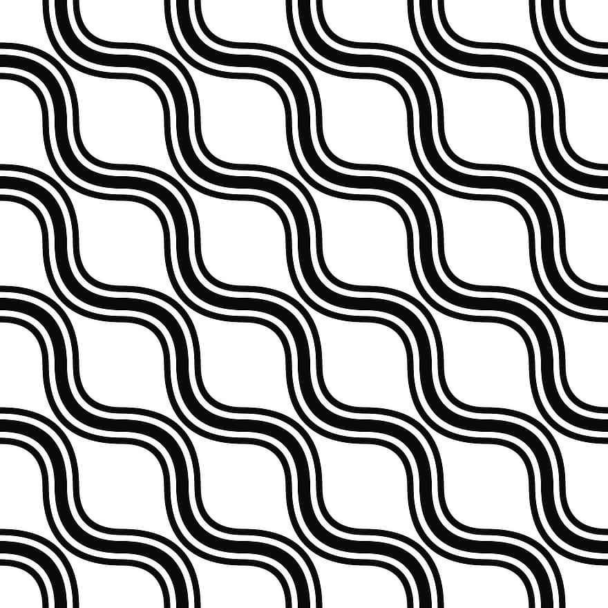 対角線、パターン、バックグラウンド、幾何学的な、モノクローム、黒、白、シームレス、繰り返す、設計、黒と白