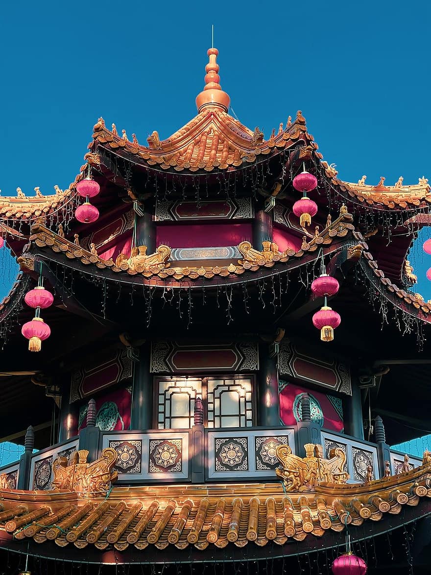 pagodă, templu, asiatice