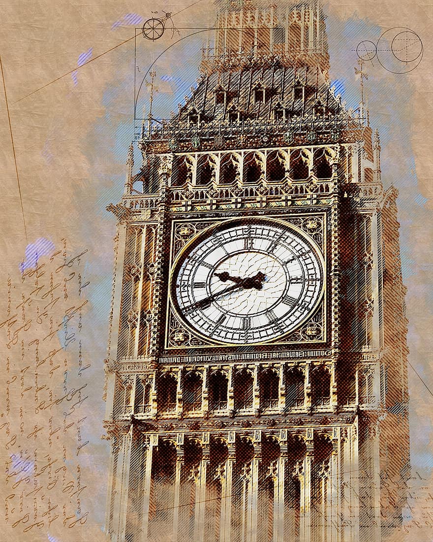 Big Ben, Londra, wes, ben, büyük, parlamento, saat, İngiltere, kule, işaret, Kent
