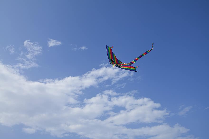 凧、おもちゃ、凧揚げ、ドム、アクティビティ、空、楽しい、余暇、夏、青、飛行