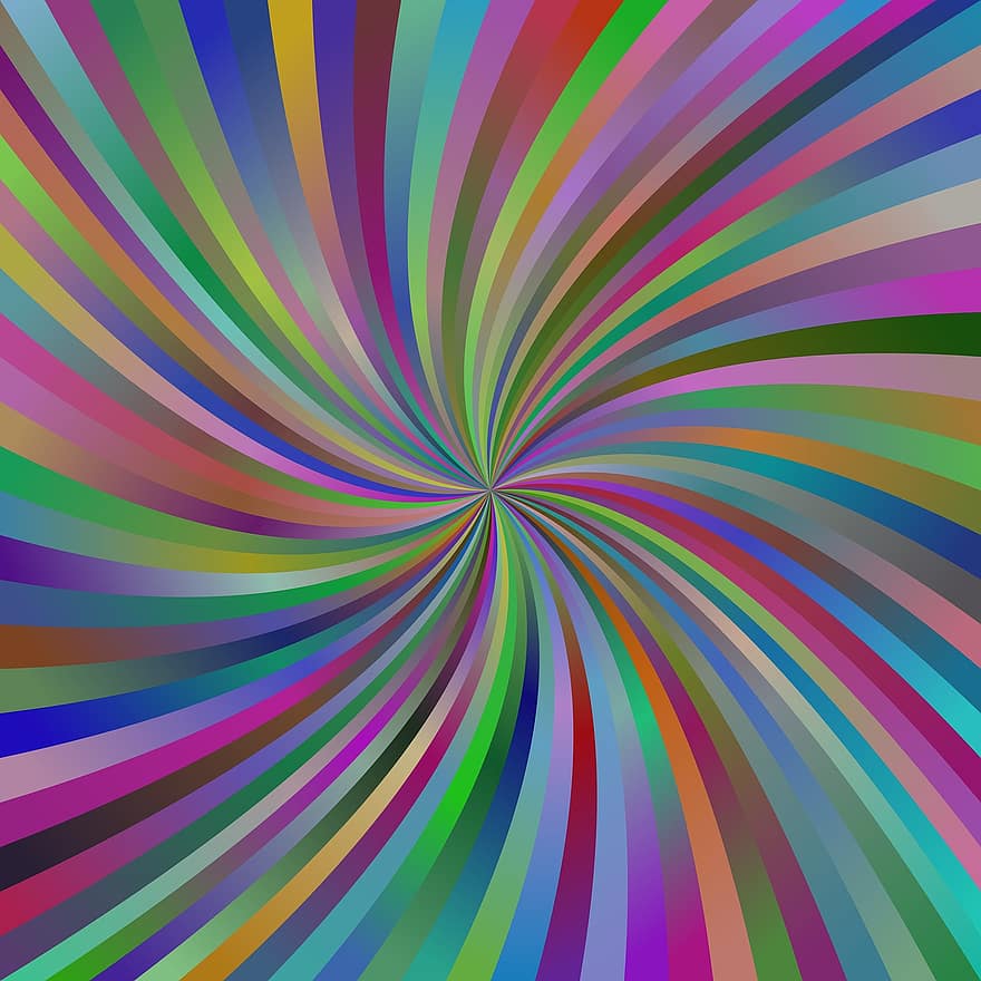 Spiral, Wallpaper, Decoration, Background, Design, Swirl, Rays, Spectrum, Multicolor, Colorful, Helix