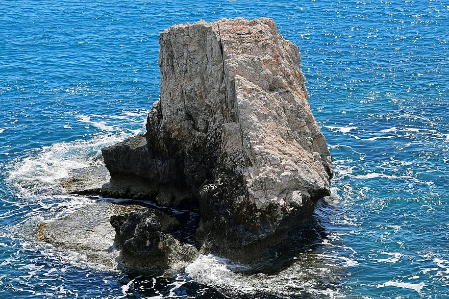 rock, mar, olas, formacion de roca, erosión, agua, naturaleza, marina, paisaje, ayia napa, línea costera