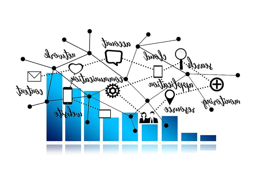 graf, statistika, síť, technologie, zmapovat, digitální, úspěch, digitalizace, marketing, podnikání, spojení