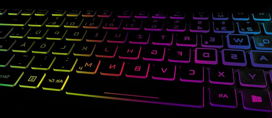 Keyboard, Computer, Laptop, computer keyboard, technology, close-up, computer key, internet, text, illuminated, alphabet
