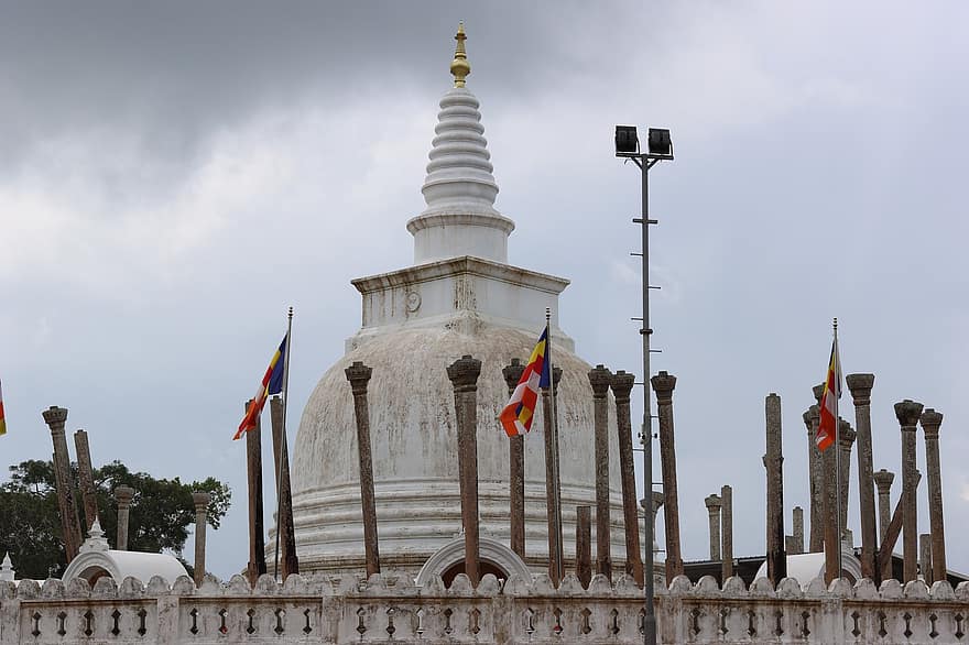 Thuparama Seya, Thuparamaya, Thuparamayan temppeli, Anuradhapura Stupa, Anuradhapura, Sri Lanka, Buddha, Anuradhapuran historialliset paikat, Anuradhapuran muinainen kaupunki, Buddha Temppeli, Mahamewna Park