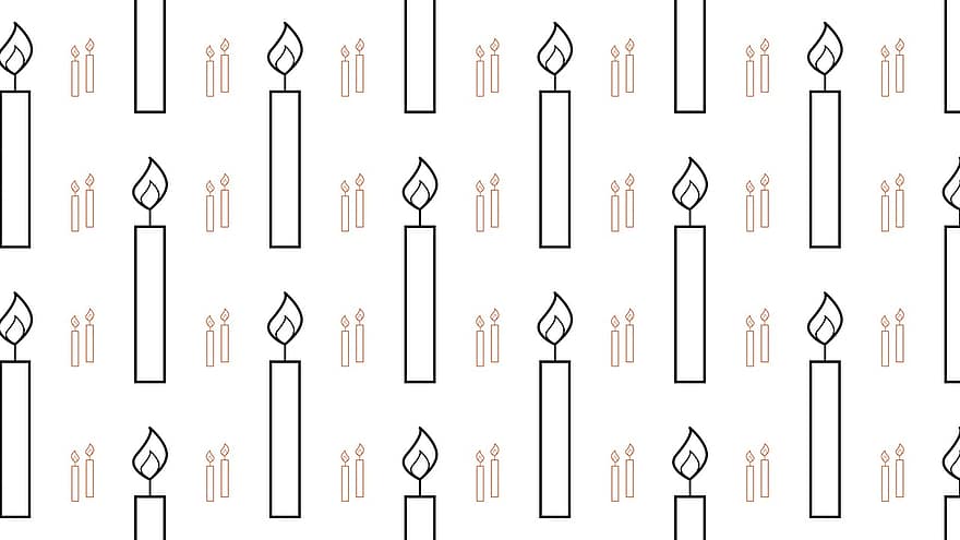 Candles, Flames, Candlelights, Lighting, Wallpaper, Pattern, Background, Texture, Seamless, Seamless Pattern, Design