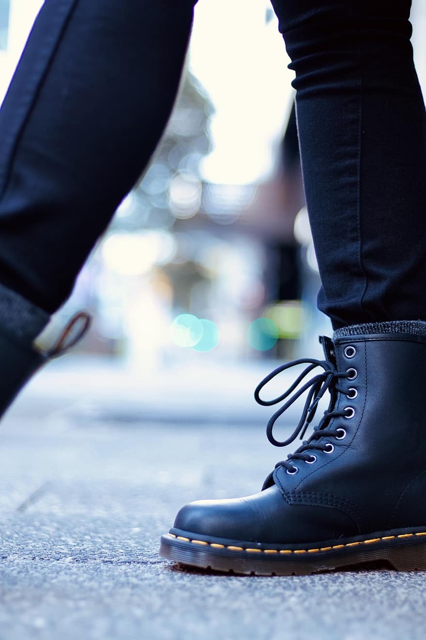 Boots, Shoes, Fashion, Doc Martens, Leather, Footwear, Trendy, Walk, Closeup, Martens, Foot