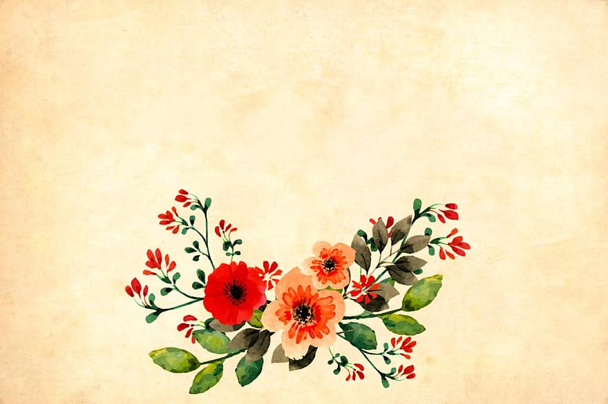 Flower, Background, Vintage, Roses, Bouquet, Floral, Cluster, Leaf, Decoration, Easter, Paper