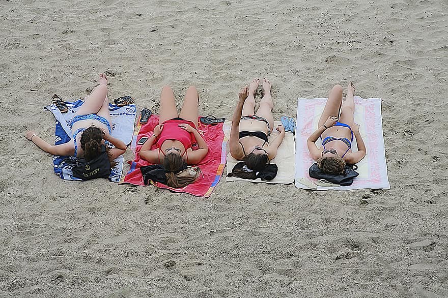 день отдыха, песок, солнце, пляж, Песчаный пляж, Пауза