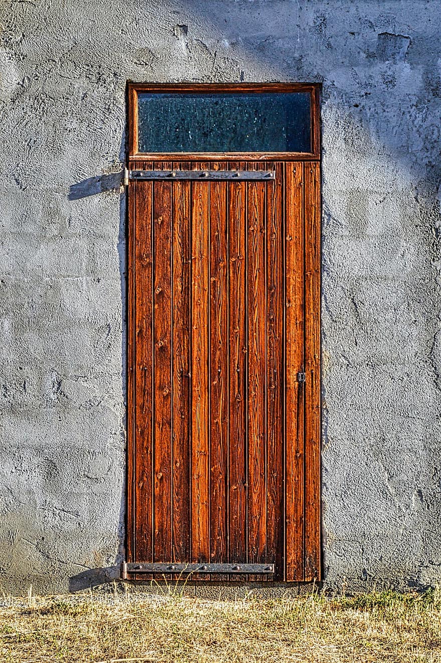 dveře, vstup, dřevo, vchod