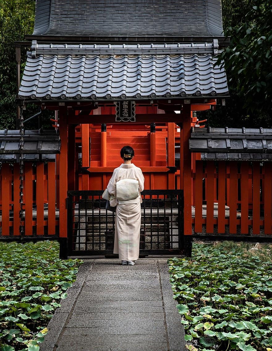 kimono, kostiumas, šventykla
