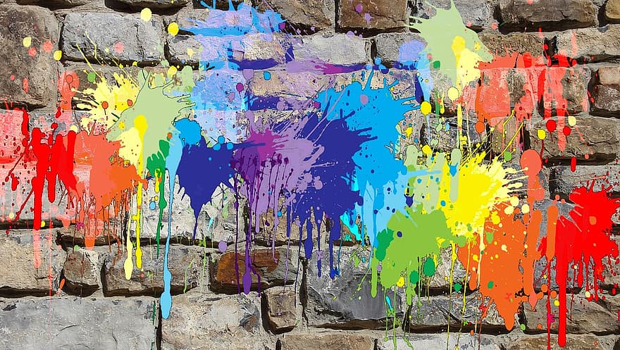 pictură, perete, mural, colorate, graffiti, arta orașelor, colorat, arta stradală