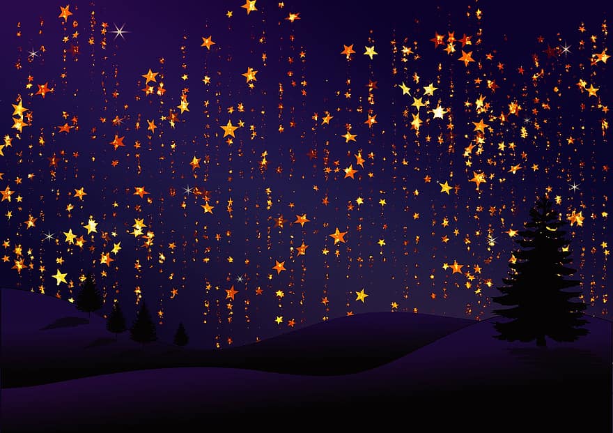 Christmas, Background, Star, Curtain, Celebration, Bright