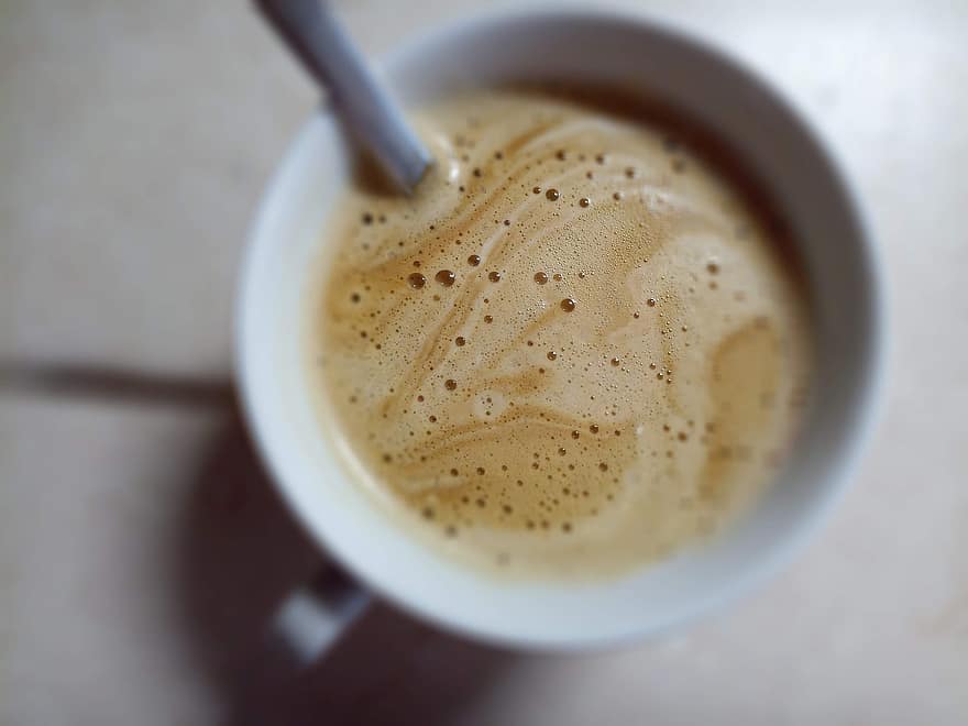 capuchino, café, cafeína, marrón, una taza de, fondo, espuma, taza de café, Café exprés