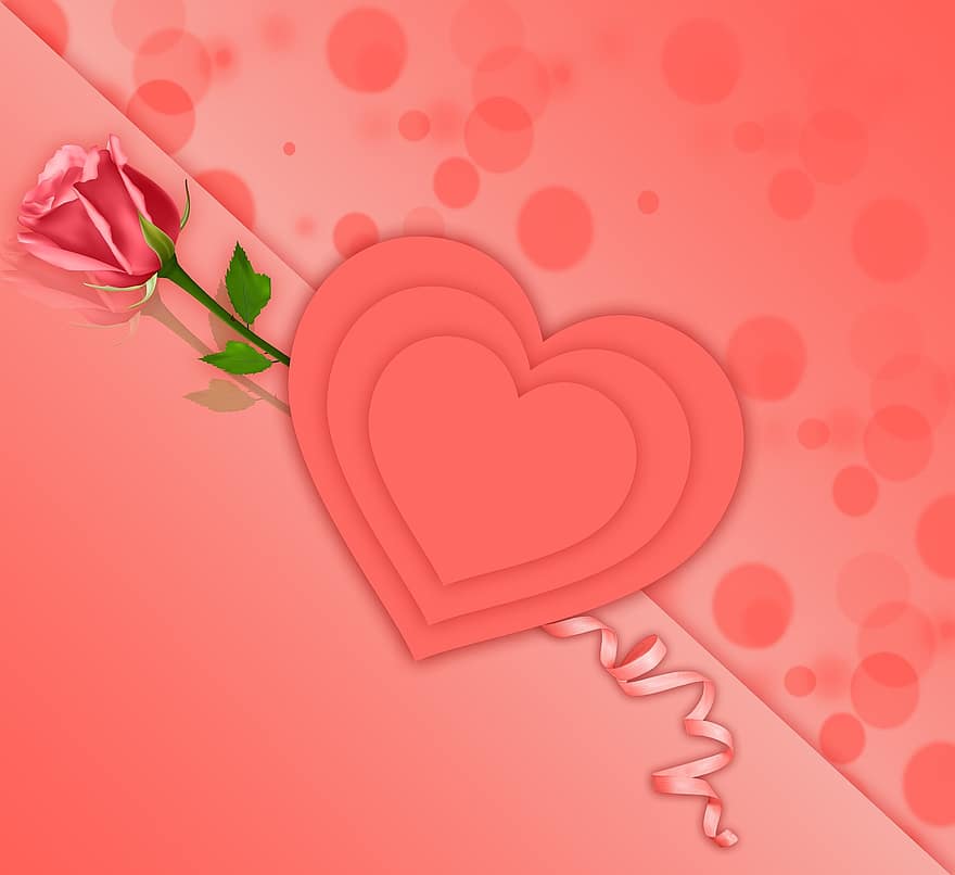 design, textur, bakgrund, romantisk, hjärta, blomma, rosa, kärlek, Färg