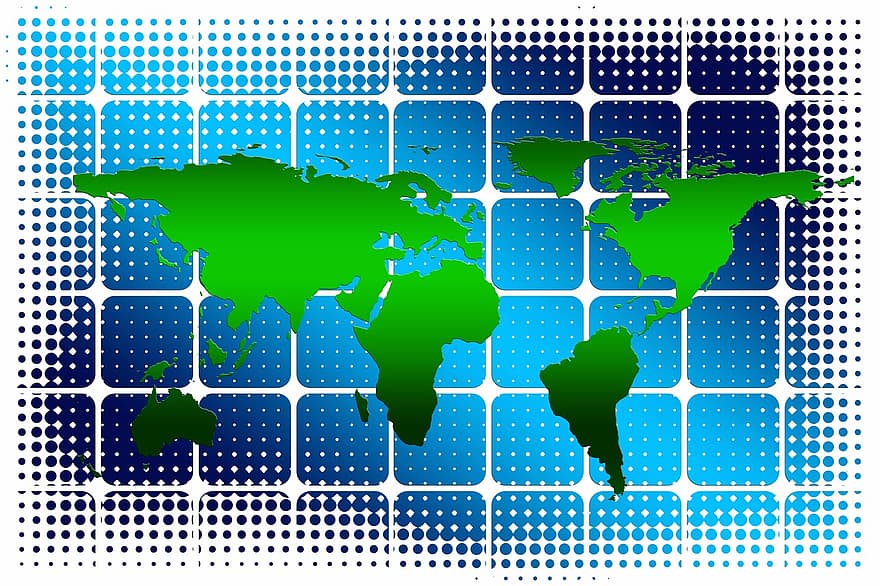 azulejo, cuadrado, ligero, continentes, tierra, globo, global, mundo, internacional, mapa del mundo, Noticias