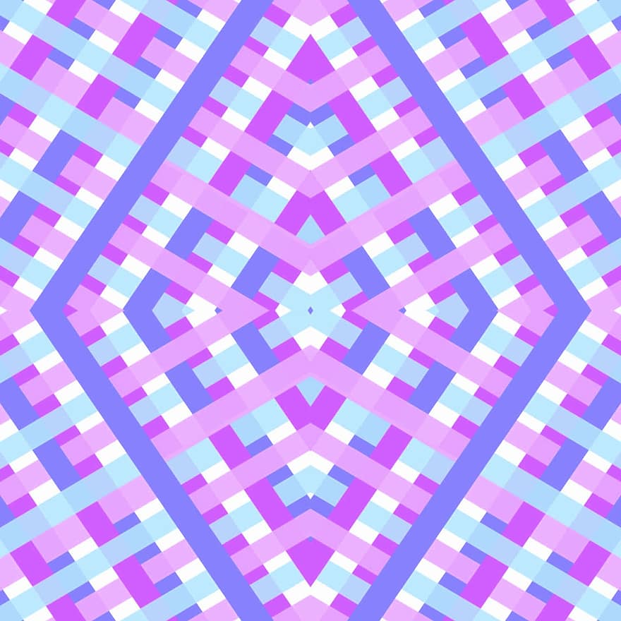 幾何学的な、ギンガム、合併した、パターン、設計、青、紫の、ラベンダー、淡い、アクア、白