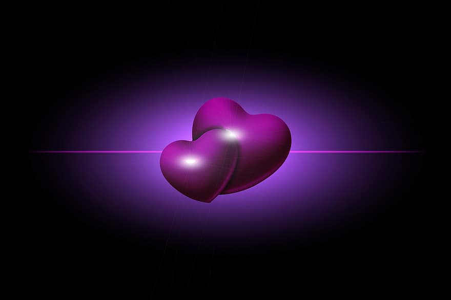 hjerte, kjærlighet, kjærlighetshjerte, hjerteformet, lilla, symbol, romanse, Valentinsdag, bryllup, morsdag, følelse