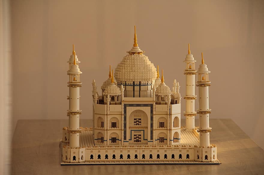Taj Mahal, India, Lego Taj Mahal, arquitectura, palacio, agra, religión, lugar famoso, culturas, espiritualidad, alminar