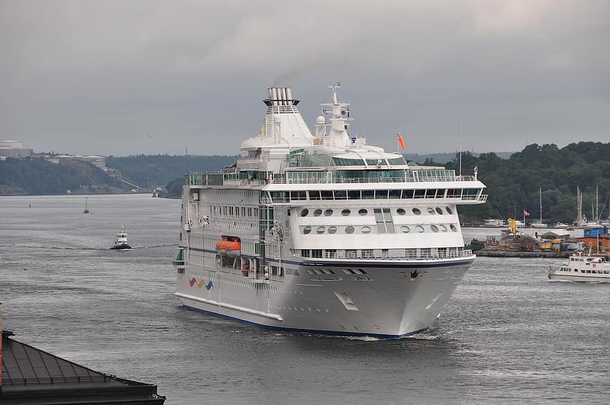 veerboot, reis, schip, vaartuig, vervoer, passagiersschip, Zweden, zee, Stockholm, haven, toerisme
