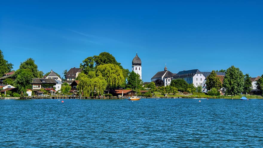 Landschaft, Oberbayern, Chiemsee, Ladies Island, Natur, Urlaube, Wiederherstellung, Freizeit