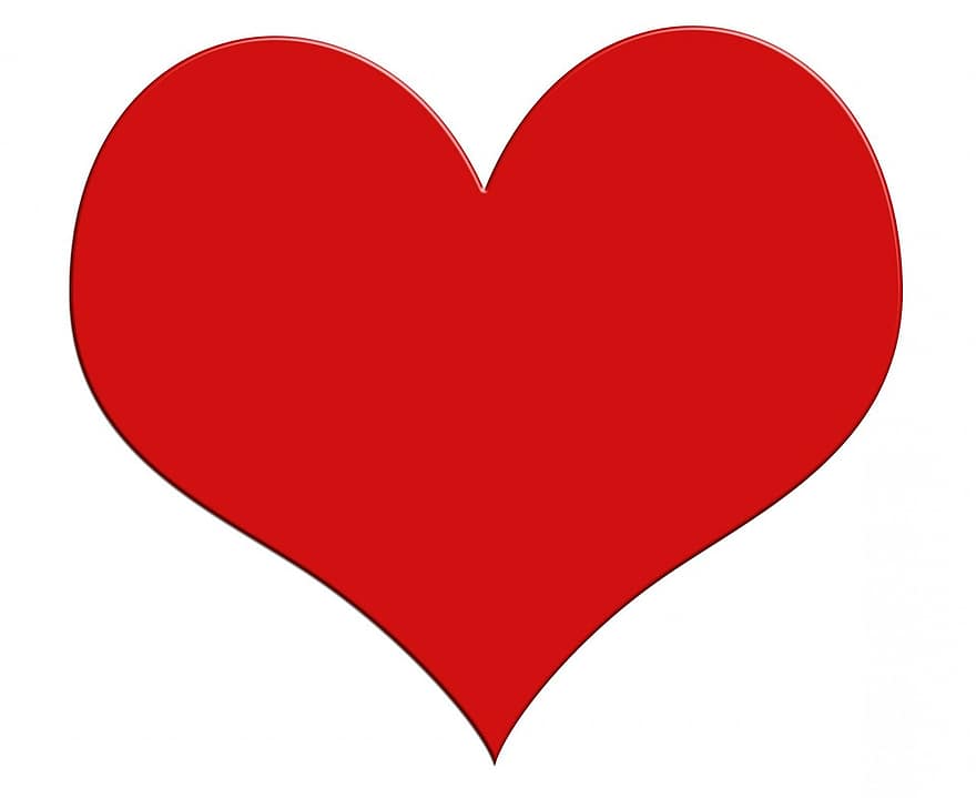 hart-, rood, groot, liefde, romance, Valentijn, Valentijnsdag, blijk, kunst, geïsoleerd, wit