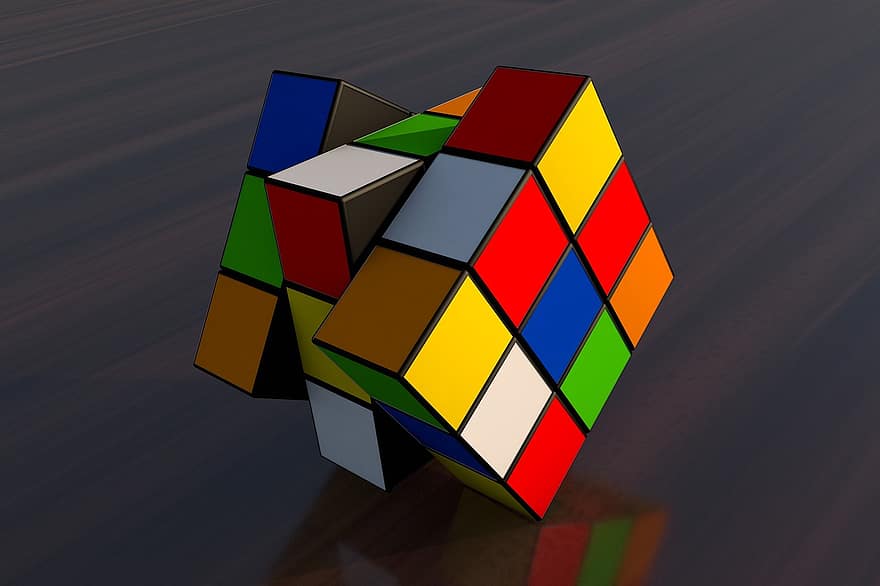 cine 4d, cubo de Rubik