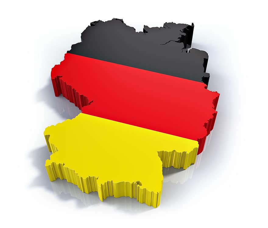Map, Germany, National, 3d Render, Travel, Geography, Nation, Cartography, Country, Flag, Isolated