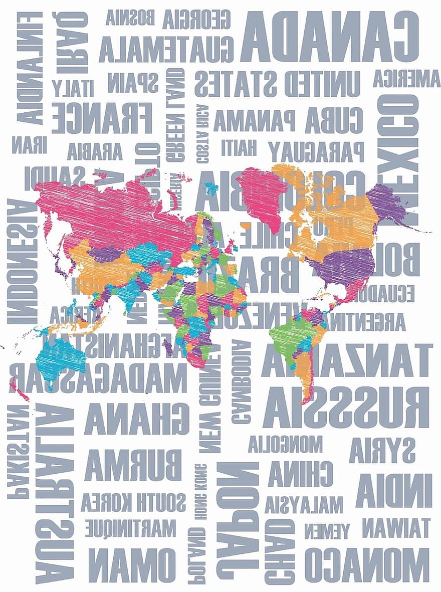 országok, világtérkép, világ