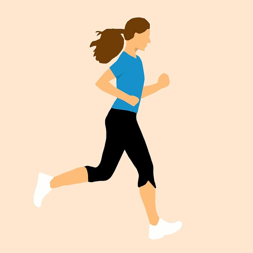 futás, nő, alkalmasság, gyakorló, izzad, akció, felnőtt, egészséges, pihenés, fuss, alak